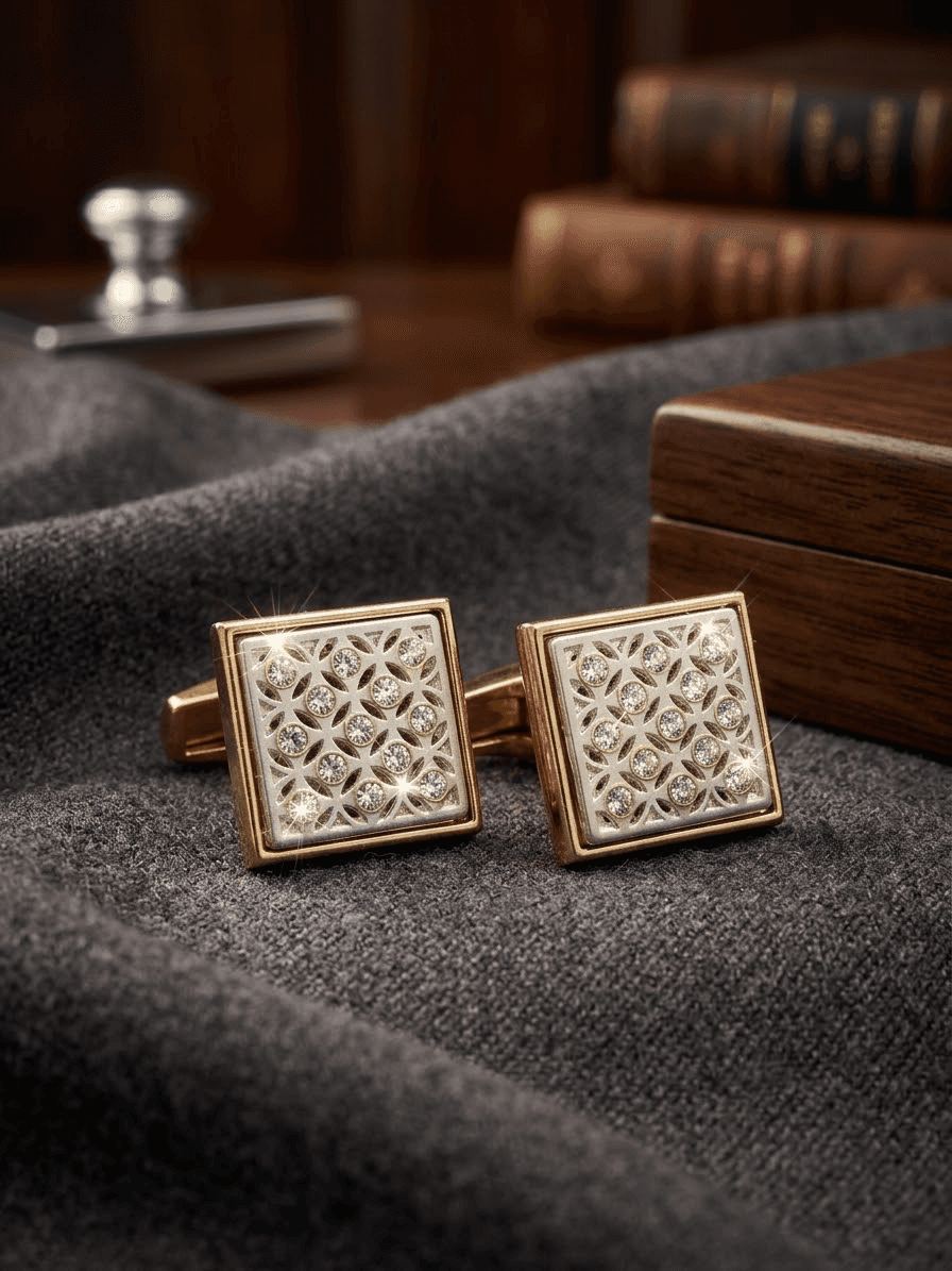 Signature Sapphire Floral Cufflinks