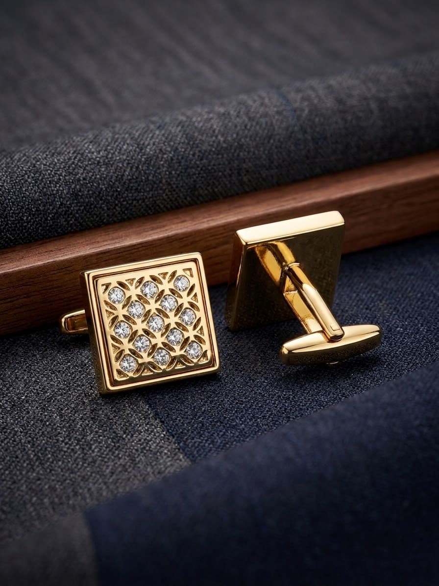 Signature Sapphire Floral Cufflinks