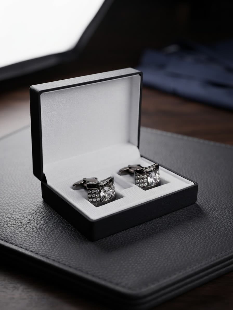 Signature Emerald Tone Enamel Cufflinks
