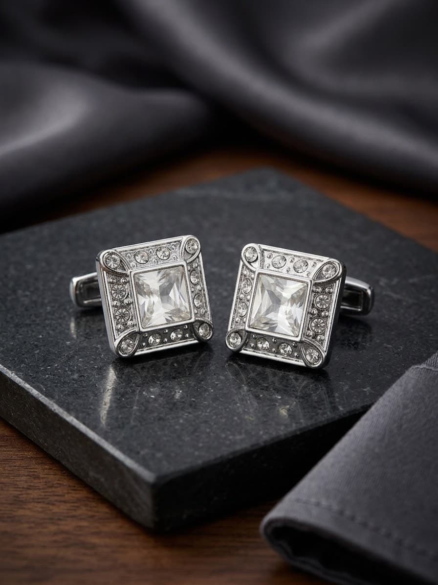 Signature Honeycomb Brass Cufflinks